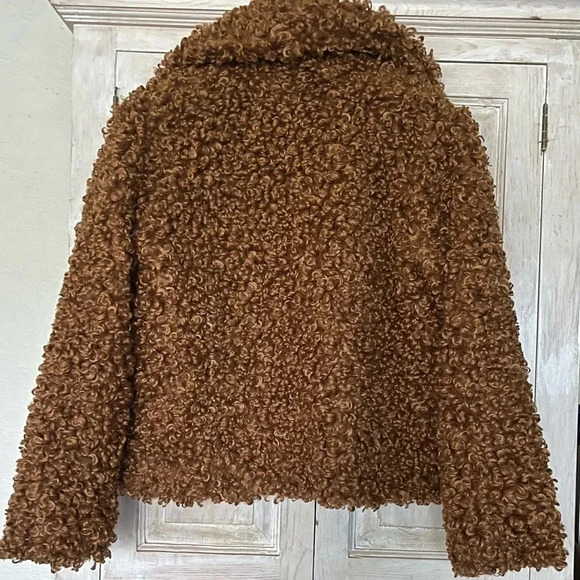 ZARA FAUX MONGOLIAN FUR COAT-Small - Picture 2 of 8